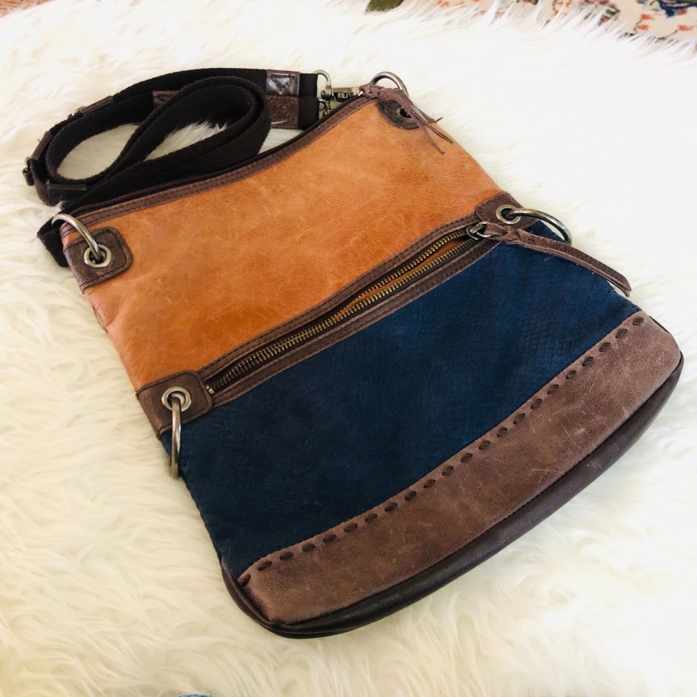 The Sak Convertible Leather Folding Crossbody Bag